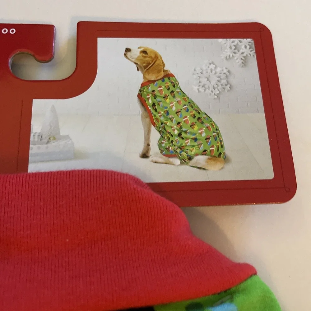 Wondershop Multi Santa Claus  DOG‎ PAJAMAS Christmas Holiday Green Medium NWT